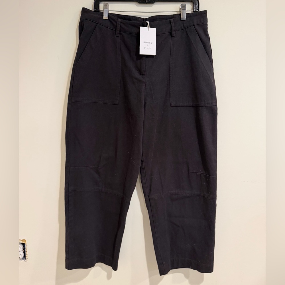 Bibico Margate Relaxed Dark Grey Pants XL NWT Ethical Cotton Tapered